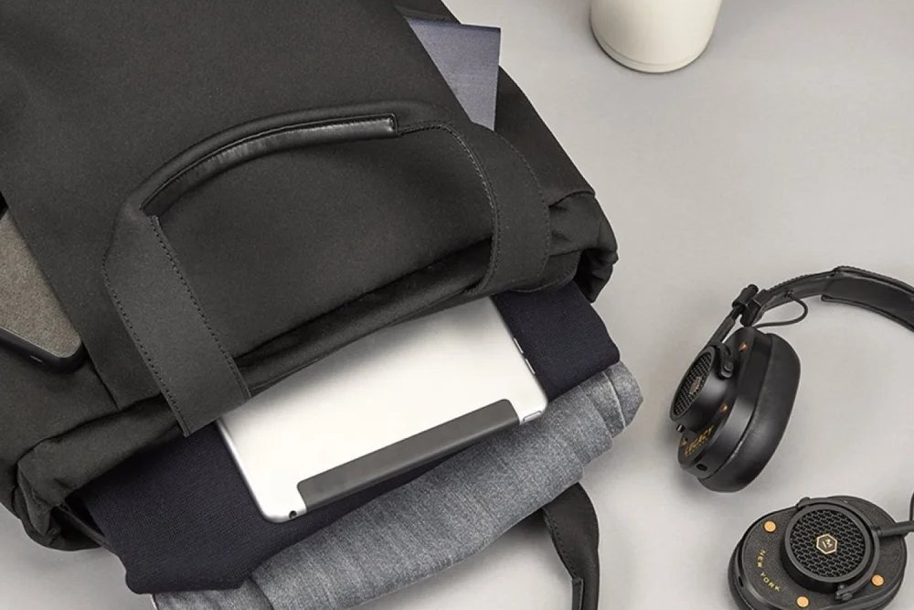 A business backpack with a computer pocket.